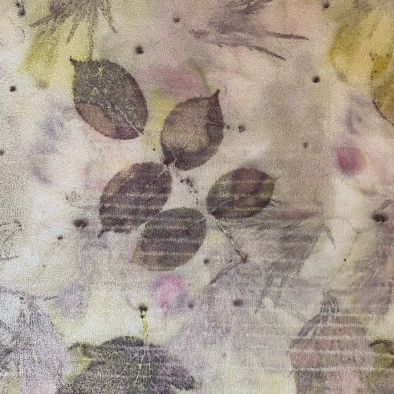 Rose & Geranium Eco Printed Silk Scarf