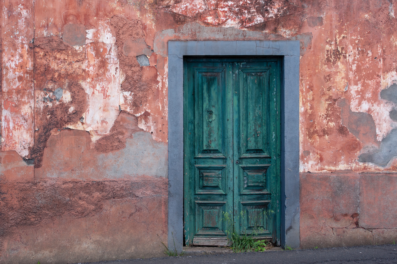 Rustic Green Door