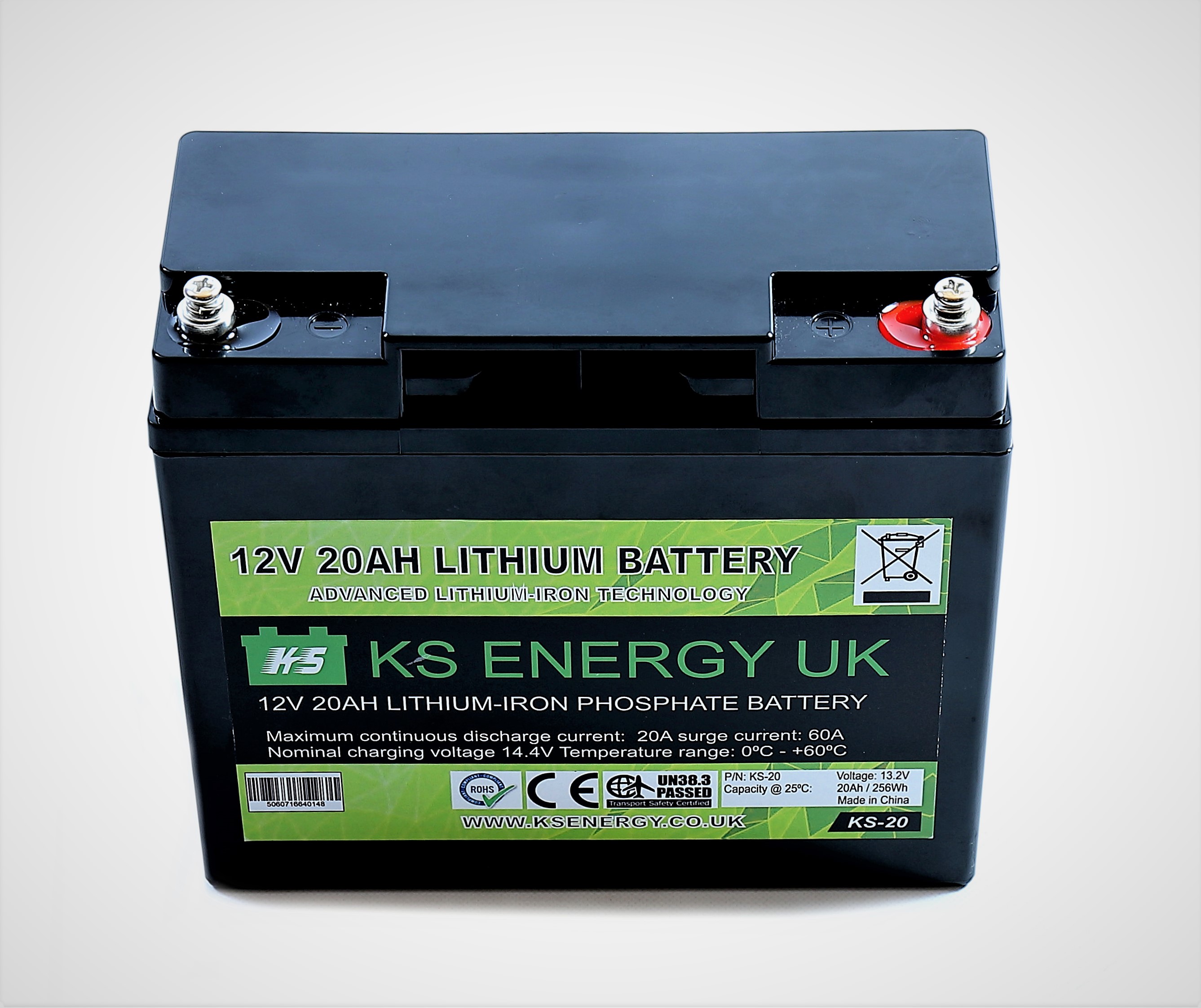 7): KS-20 12v 20AH Lithium-iron battery