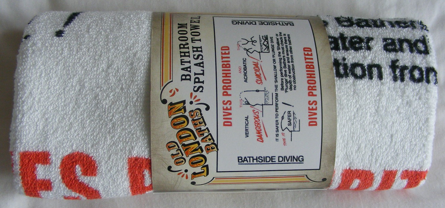 EXCLUSIVE Old London Baths stylish retro cotton shower/bath splash mat