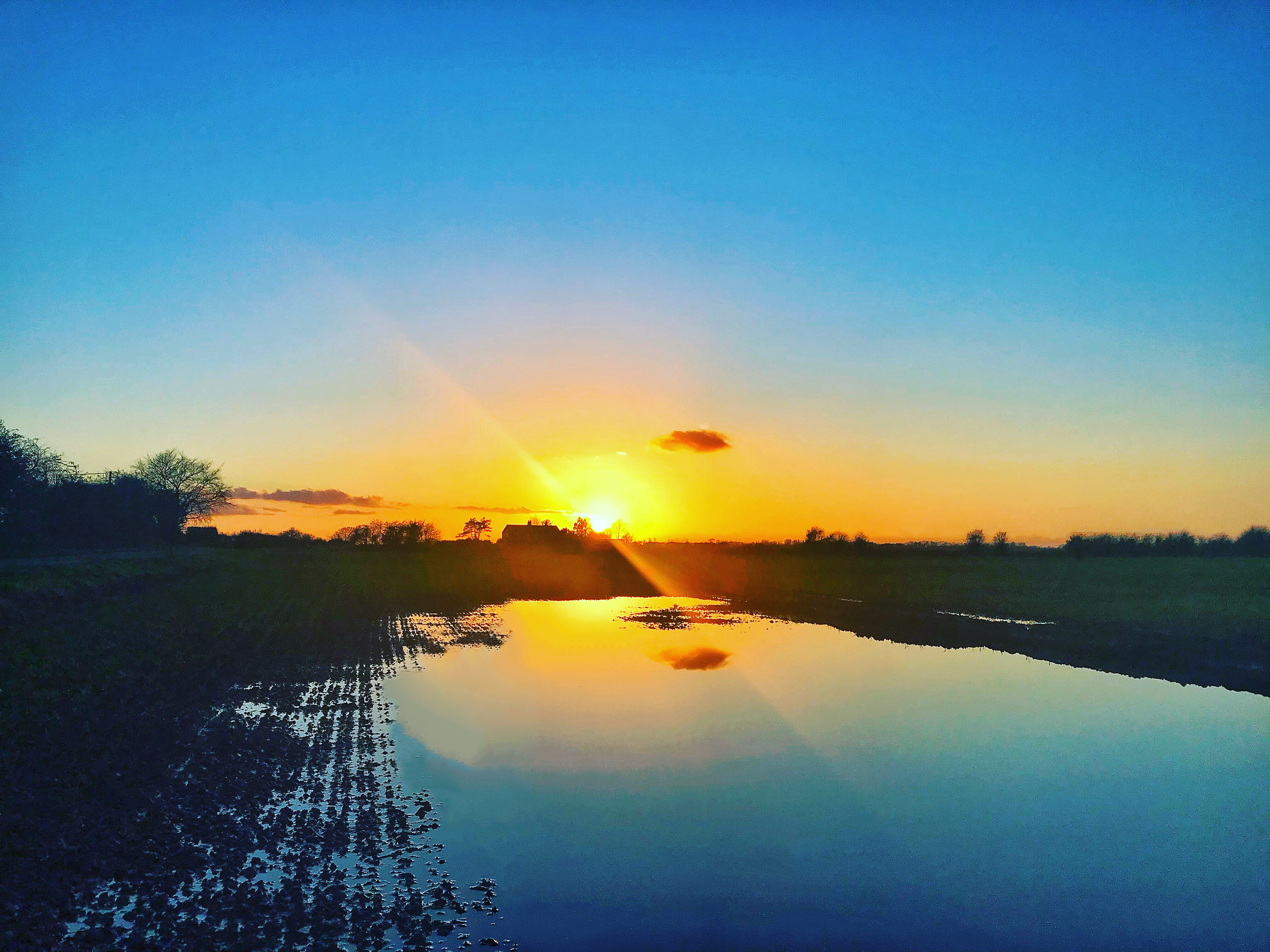 Sunset at Middlemarsh Croft Lincolnshire
