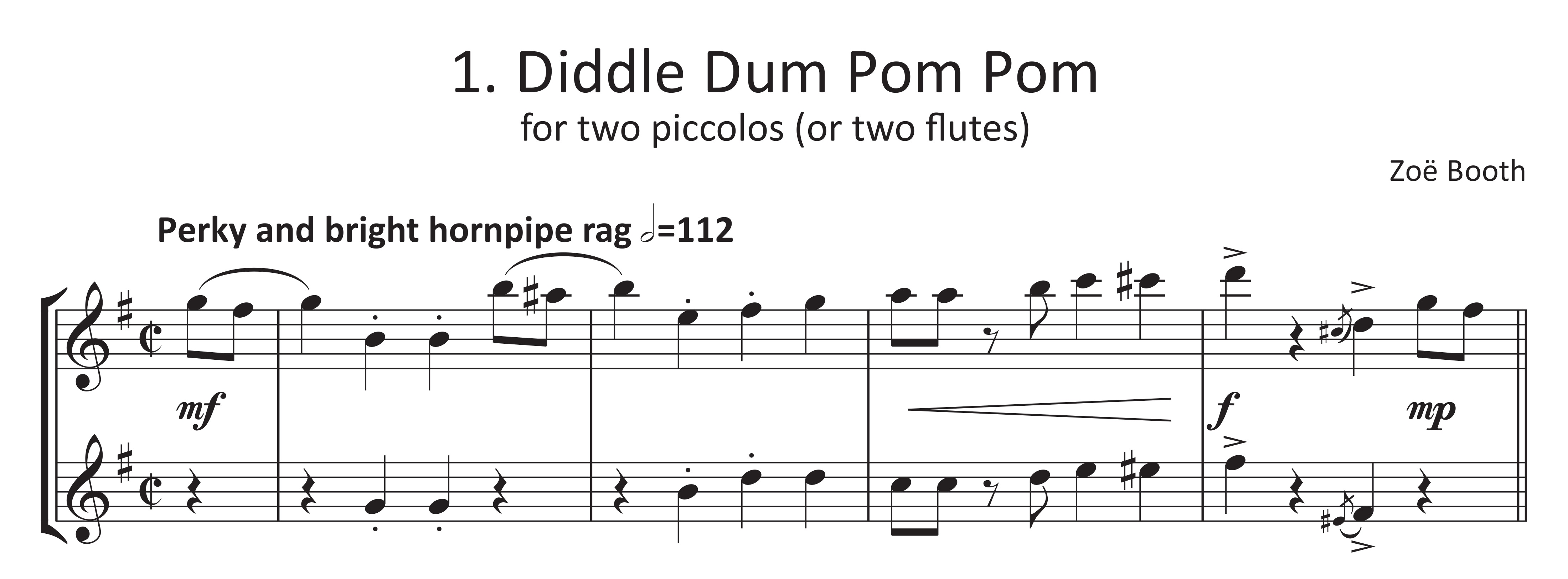 Fifty 50 - Original Pieces for two flutes  by Zoë Booth