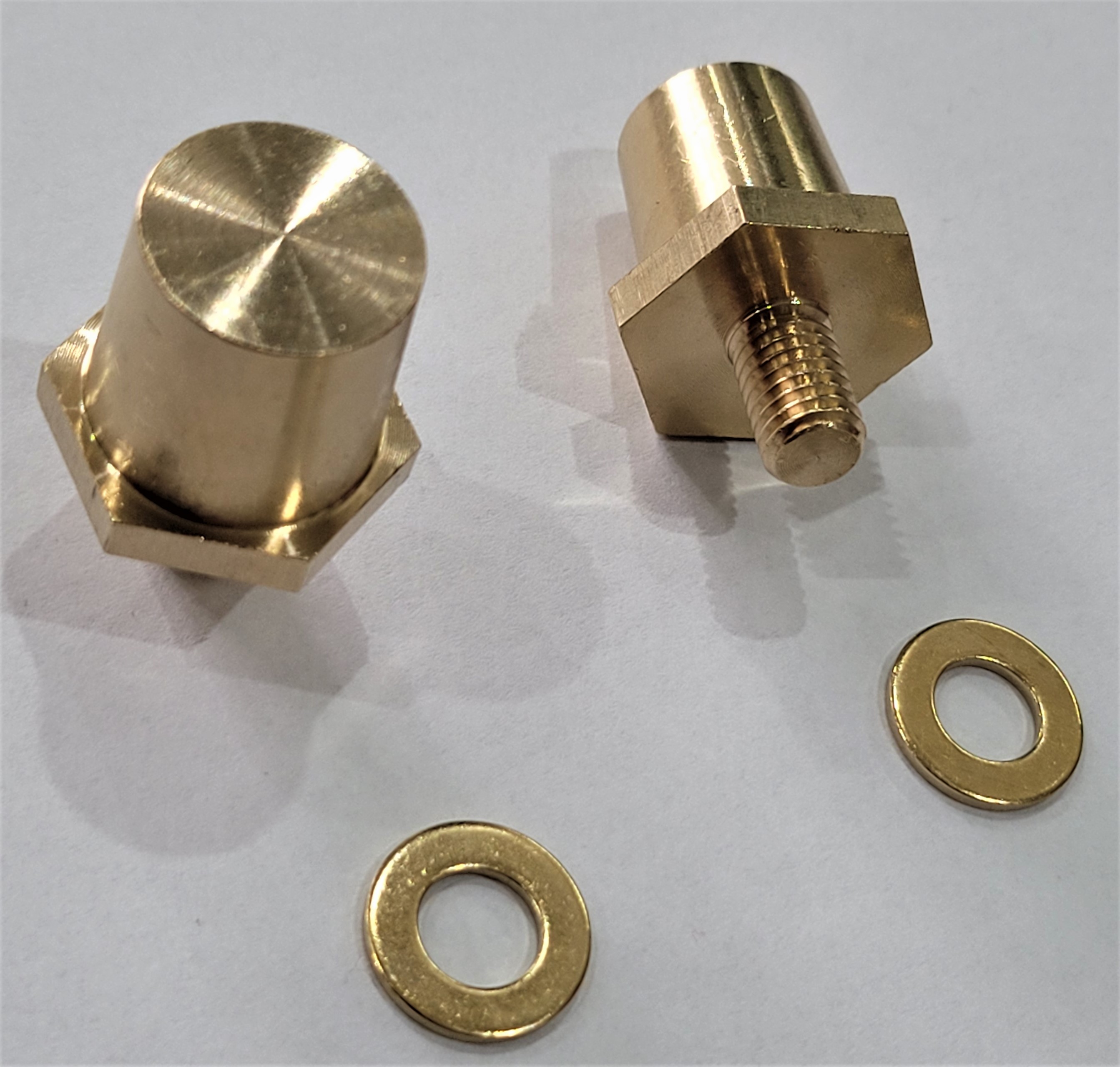 New brass battery terminal posts adaptors: