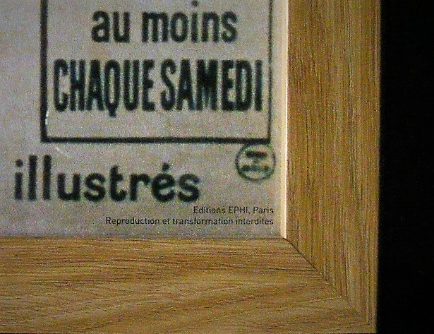 Le Frou Frou, Lucien Henri Weil Art Nouveau 30" X 22" Vintage Poster Print in oak frame