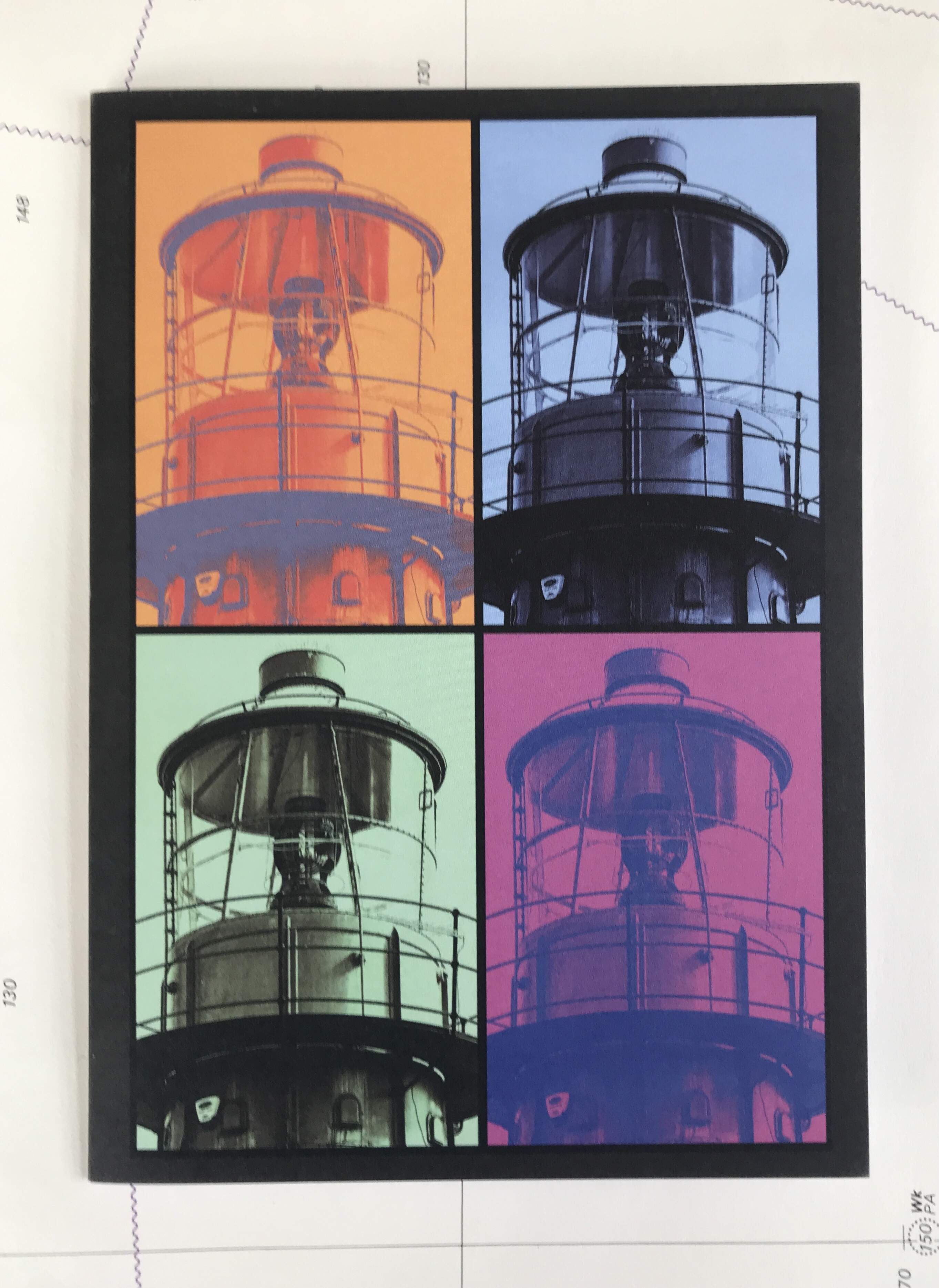 Lightship Pop-Art - set of 4 greetings cards