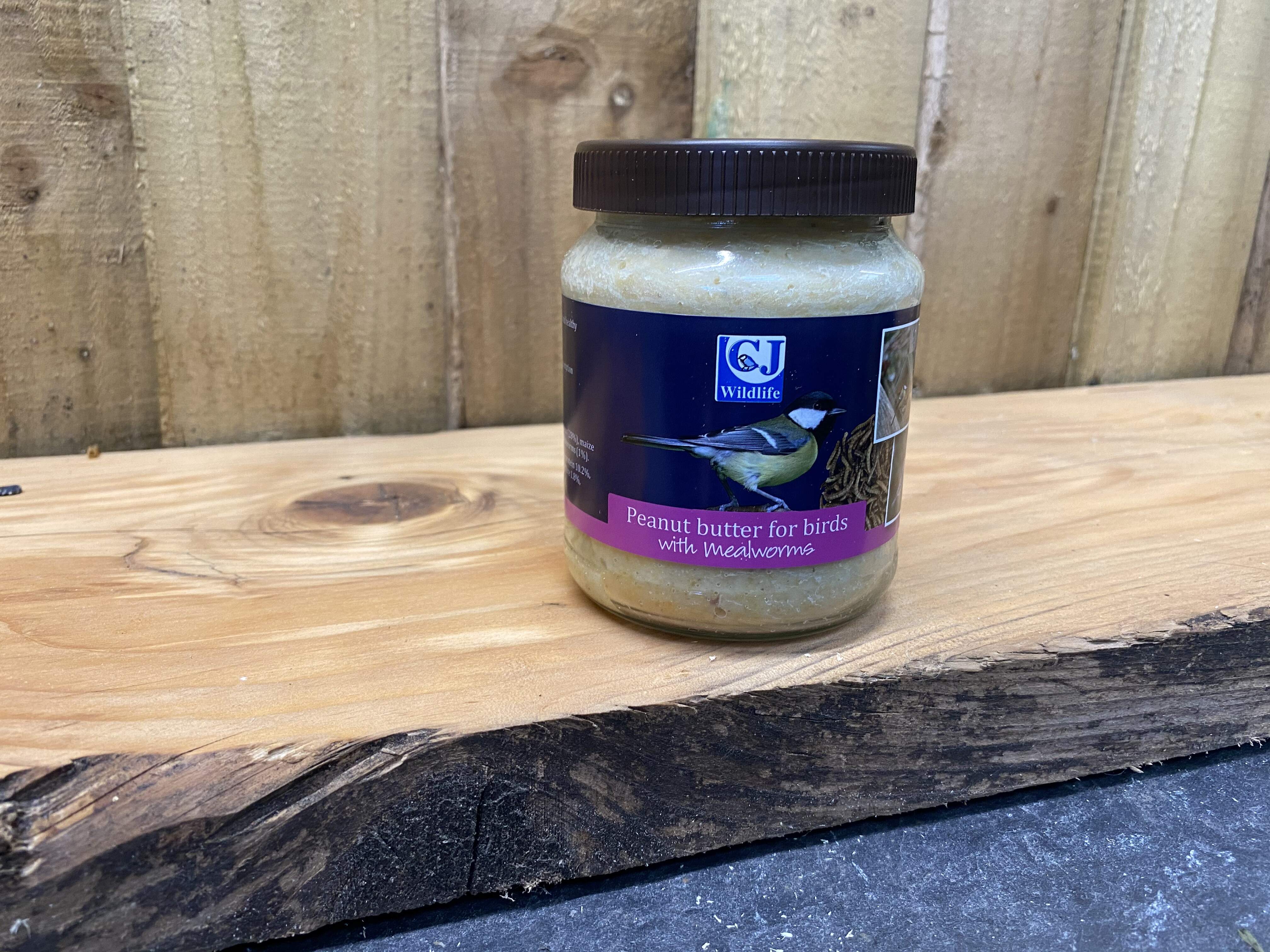 Peanut Butter Jar with Mealworms