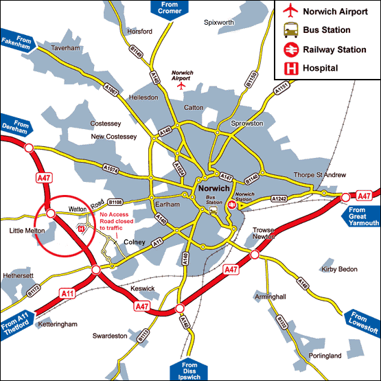Cotman Centre - Norwich Overview Map