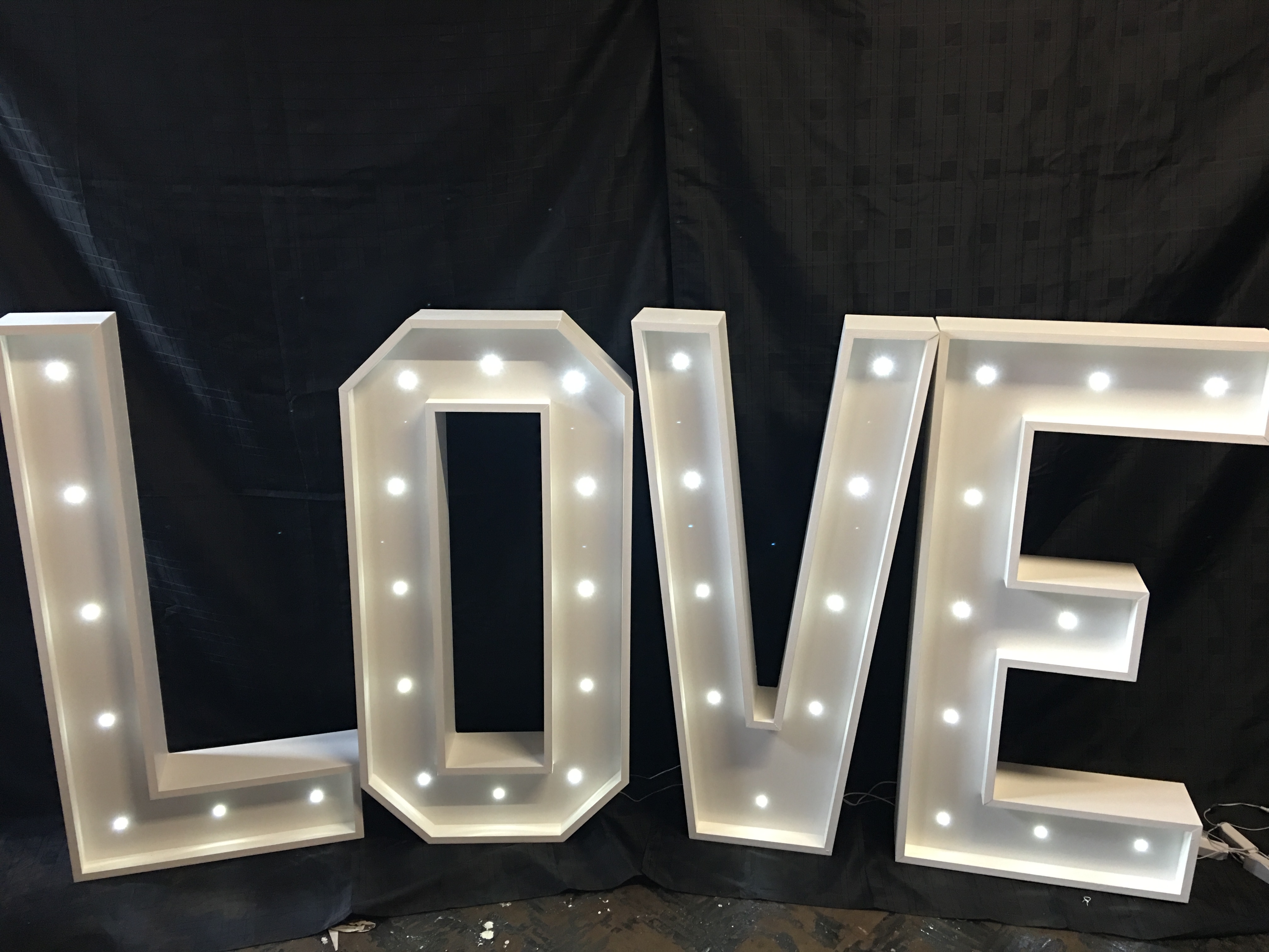Ready for weddings......our new LOVE letters.